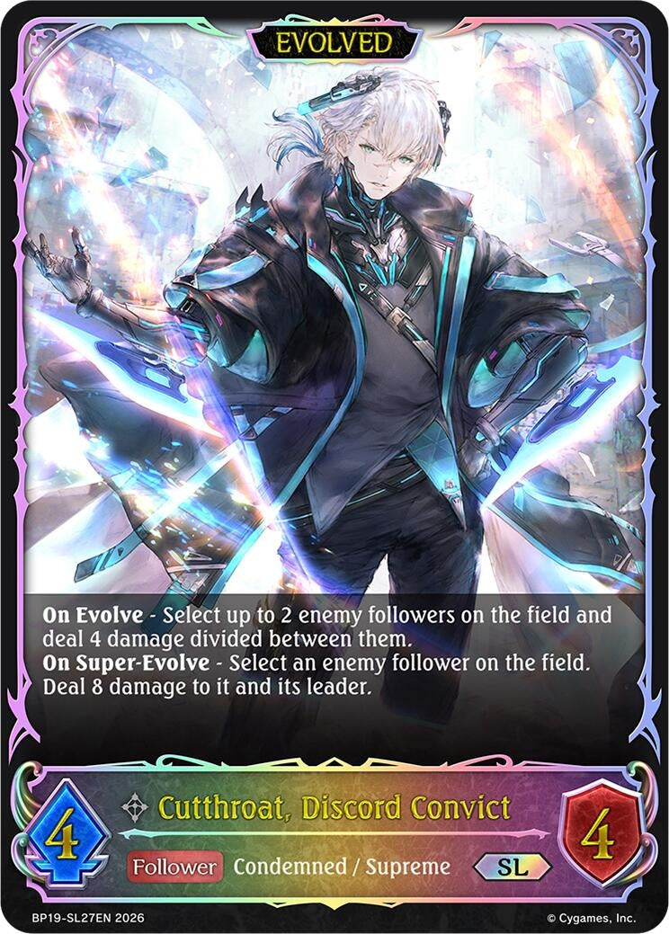 Image for Cutthroat, Discord Convict (Evolved) (SL) - SL27EN (Foil) (BP19-SL27EN) (BP19) - Shadowverse: Evolve