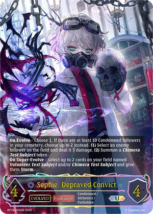 Sephie, Depraved Convict (Evolved) (U) - U03EN (Foil) (BP19-U03EN) (BP19)