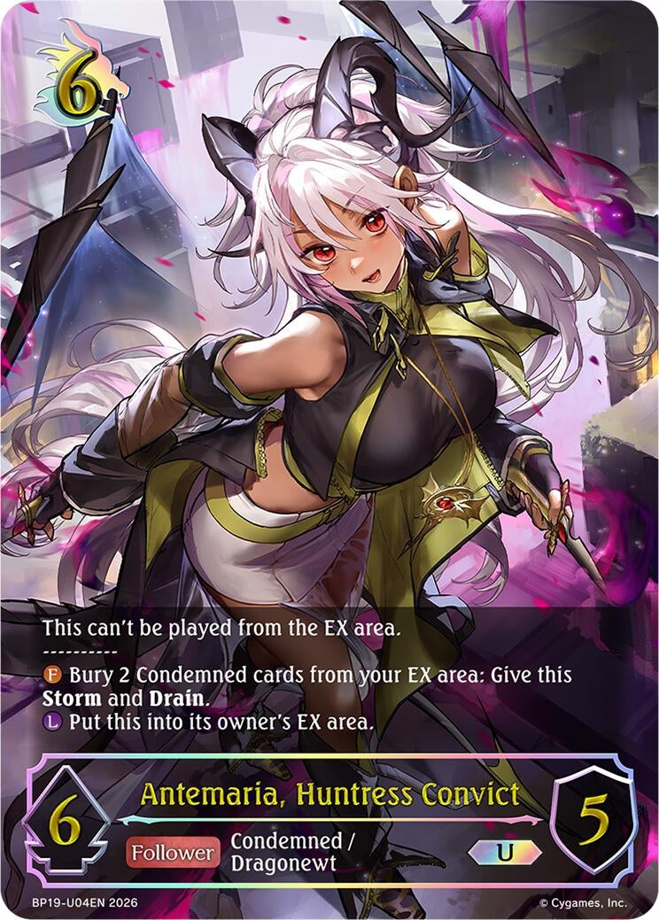 Image for Antemaria, Huntress Convict (U) - U04EN (Foil) (BP19-U04EN) (BP19) - Shadowverse: Evolve