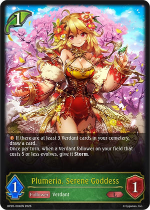 Plumeria, Serene Goddess (BP20-004EN) (BP20)