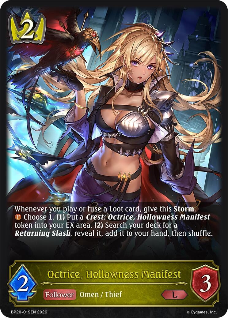 Image for Octrice, Hollowness Manifest (BP20-019EN) (BP20) - Shadowverse: Evolve