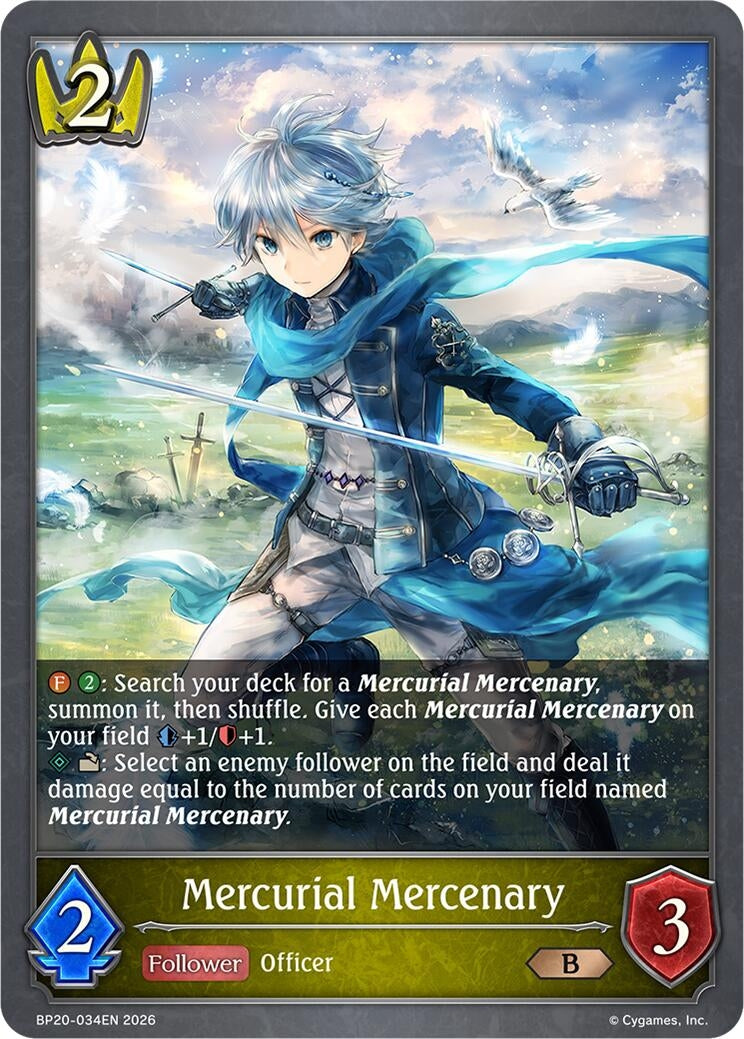 Image for Mercurial Mercenary (BP20-034EN) (BP20) - Shadowverse: Evolve
