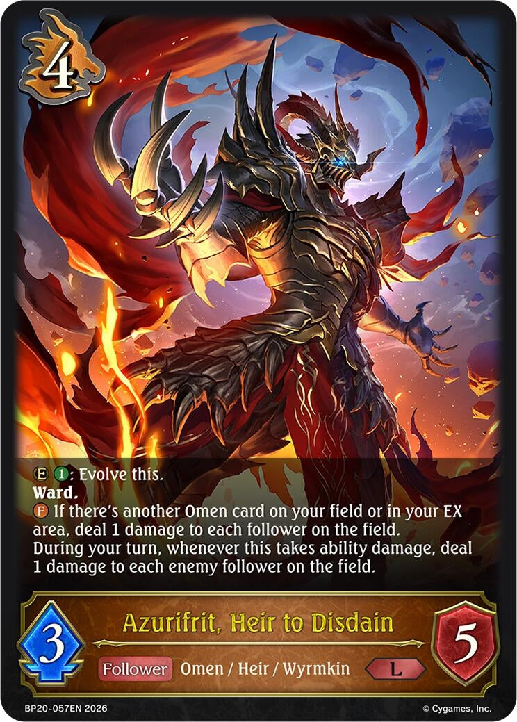 Image for Azurifrit, Heir to Disdain (BP20-057EN) (BP20) - Shadowverse: Evolve