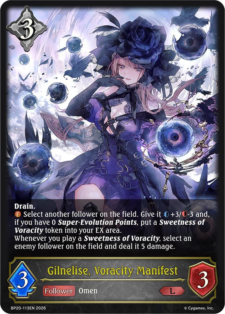 Image for Gilnelise, Voracity Manifest (BP20-113EN) (BP20) - Shadowverse: Evolve