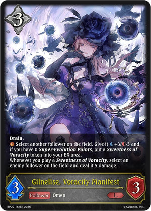 Gilnelise, Voracity Manifest (BP20-113EN) (BP20)