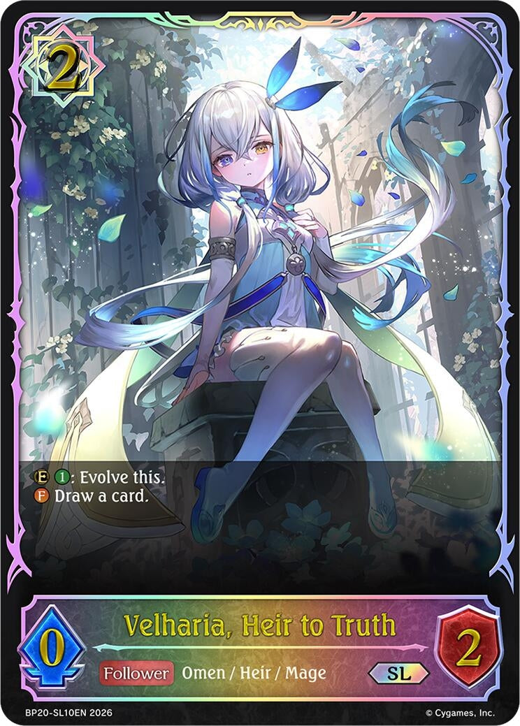 Image for Velharia, Heir to Truth (SL) (BP20-SL10EN) (BP20) - Shadowverse: Evolve