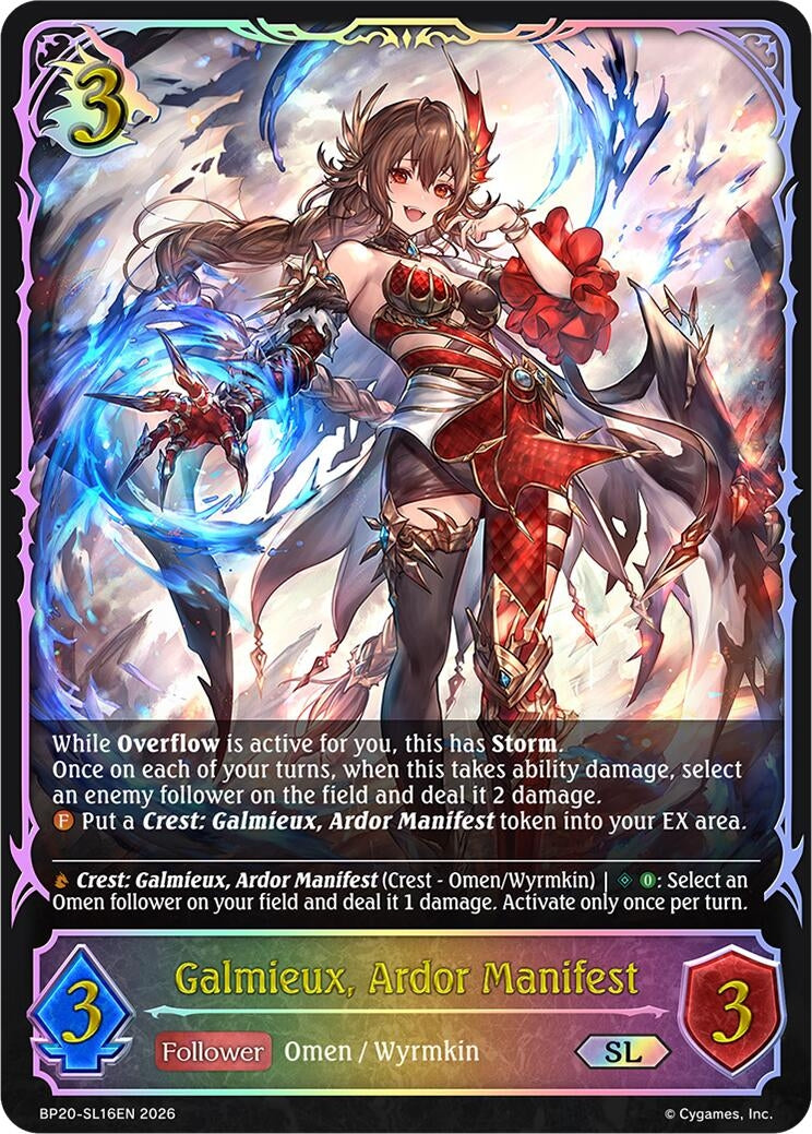 Image for Galmieux, Ardor Manifest (SL) (BP20-SL16EN) (BP20) - Shadowverse: Evolve