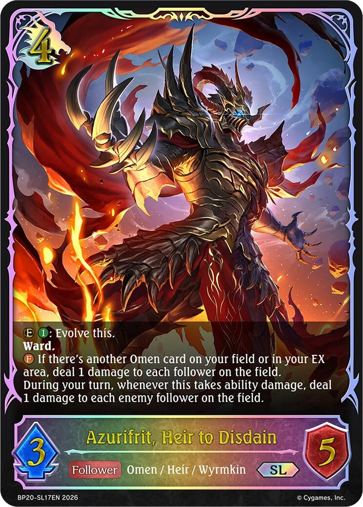 Image for Azurifrit, Heir to Disdain (SL) (BP20-SL17EN) (BP20) - Shadowverse: Evolve