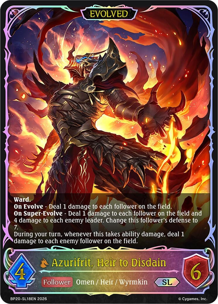 Image for Azurifrit, Heir to Disdain (Evolved) (SL) (BP20-SL18EN) (BP20) - Shadowverse: Evolve