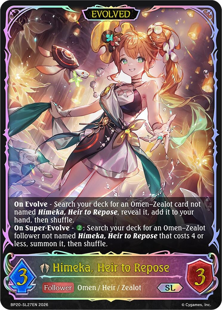 Image for Himeka, Heir to Repose (Evolved) (SL) (BP20-SL27EN) (BP20) - Shadowverse: Evolve
