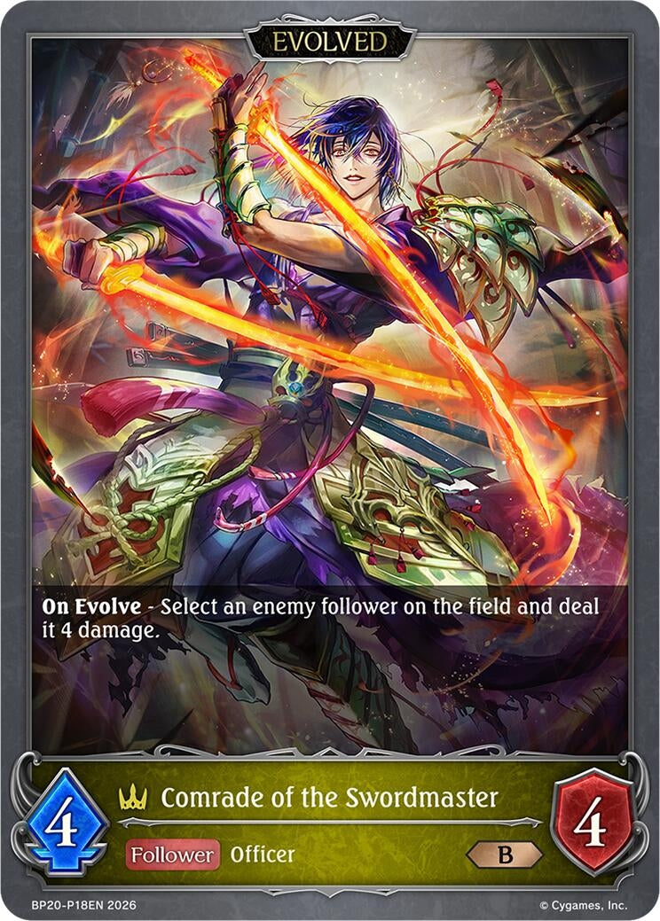 Image for Comrade of the Swordmaster (Evolved) - P18EN (Foil) (BP20-P18EN) (BP20) - Shadowverse: Evolve