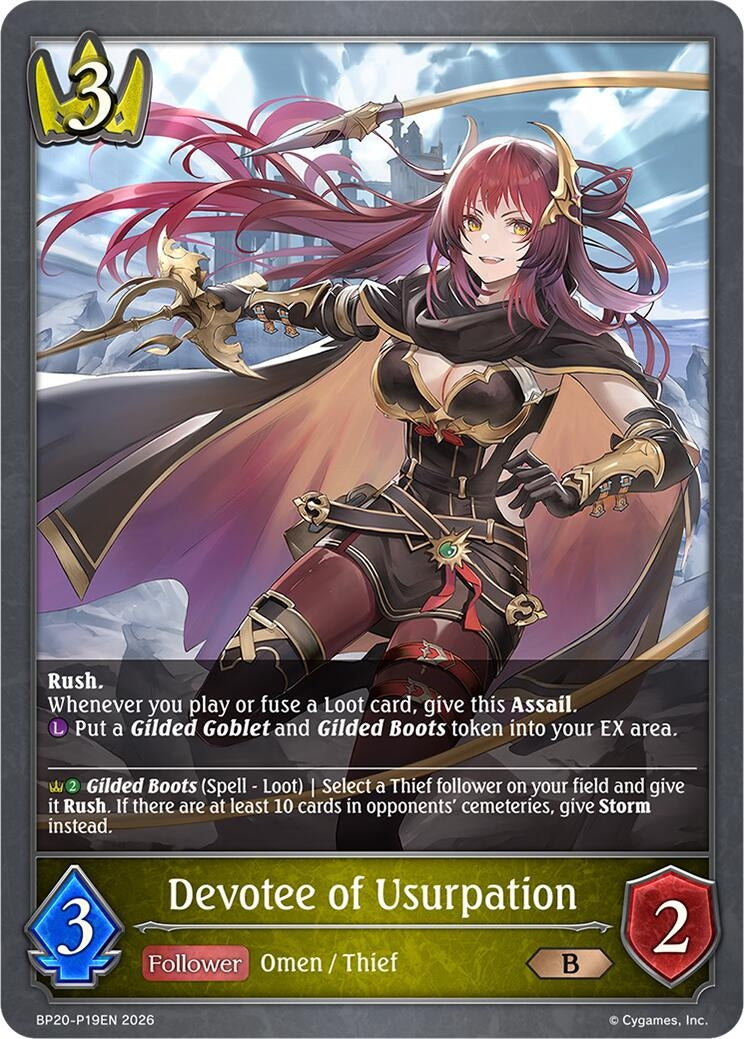 Image for Devotee of Usurpation - P19EN (Foil) (BP20-P19EN) (BP20) - Shadowverse: Evolve