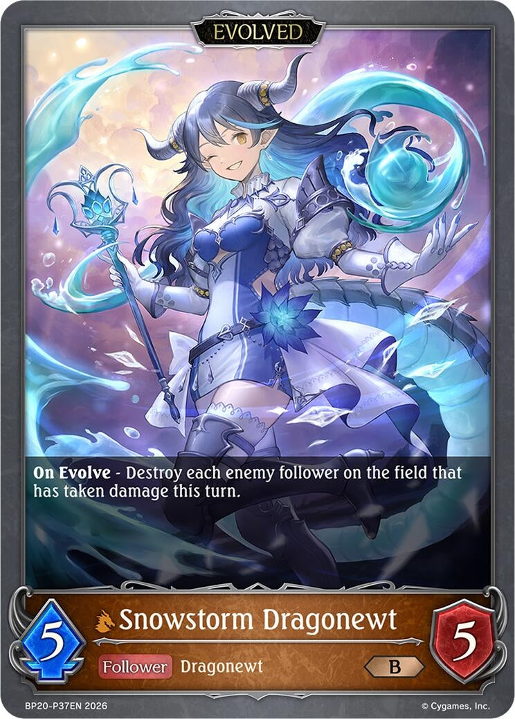 Image for Snowstorm Dragonewt (Evolved) - P37EN (Foil) (BP20-P37EN) (BP20) - Shadowverse: Evolve