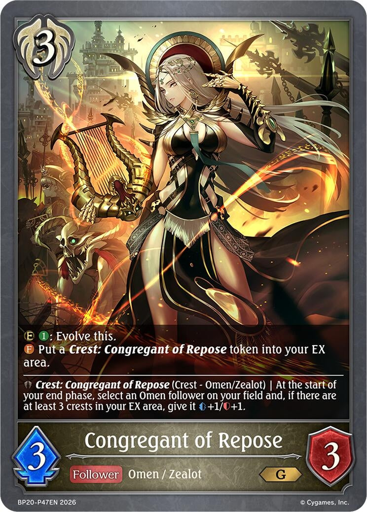Image for Congregant of Repose - P47EN (Foil) (BP20-P47EN) (BP20) - Shadowverse: Evolve