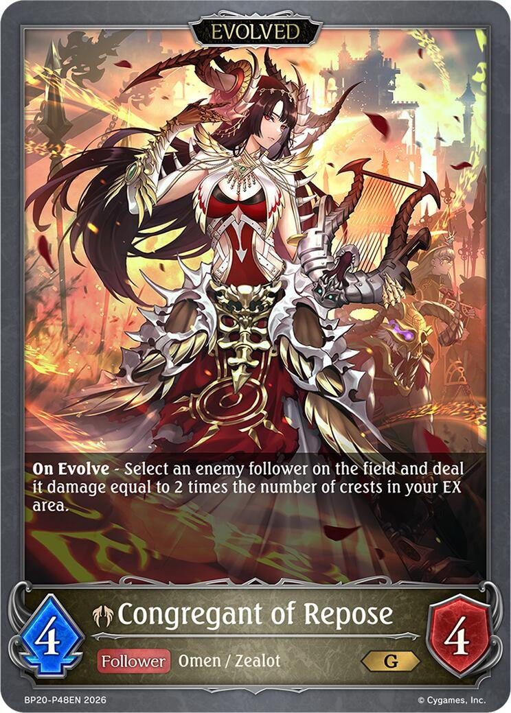 Image for Congregant of Repose (Evolved) - P48EN (Foil) (BP20-P48EN) (BP20) - Shadowverse: Evolve