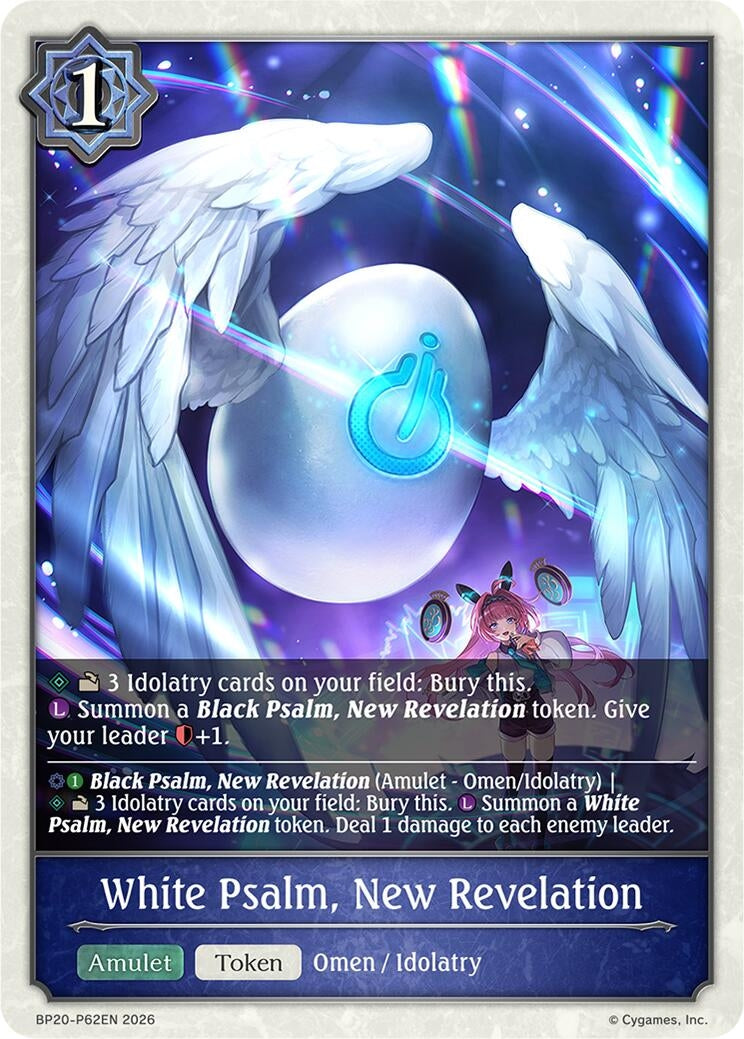 Image for White Psalm, New Revelation - P62EN (Foil) (BP20-P62EN) (BP20) - Shadowverse: Evolve