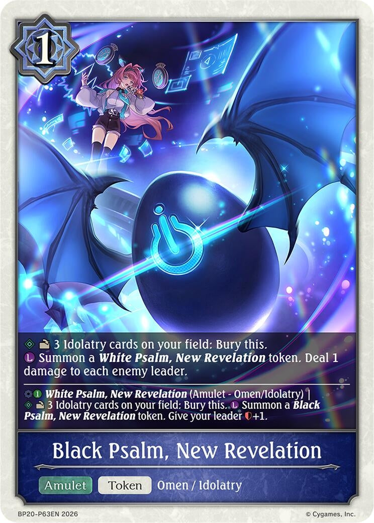 Image for Black Psalm, New Revelation - P63EN (Foil) (BP20-P63EN) (BP20) - Shadowverse: Evolve