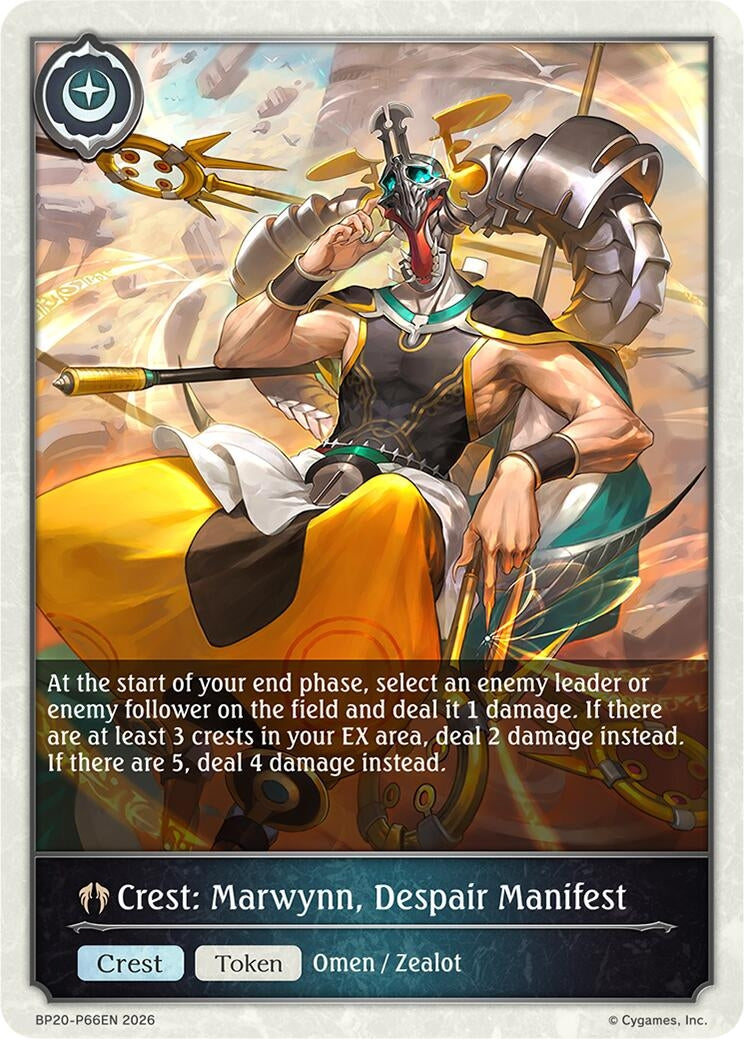 Image for Crest: Marwynn, Despair Manifest - P66EN (Foil) (BP20-P66EN) (BP20) - Shadowverse: Evolve