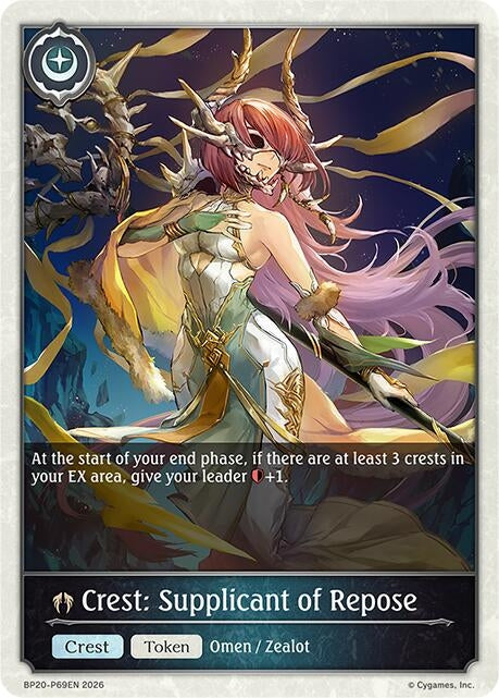 Image for Crest: Supplicant of Repose - P69EN (Foil) (BP20-P69EN) (BP20) - Shadowverse: Evolve