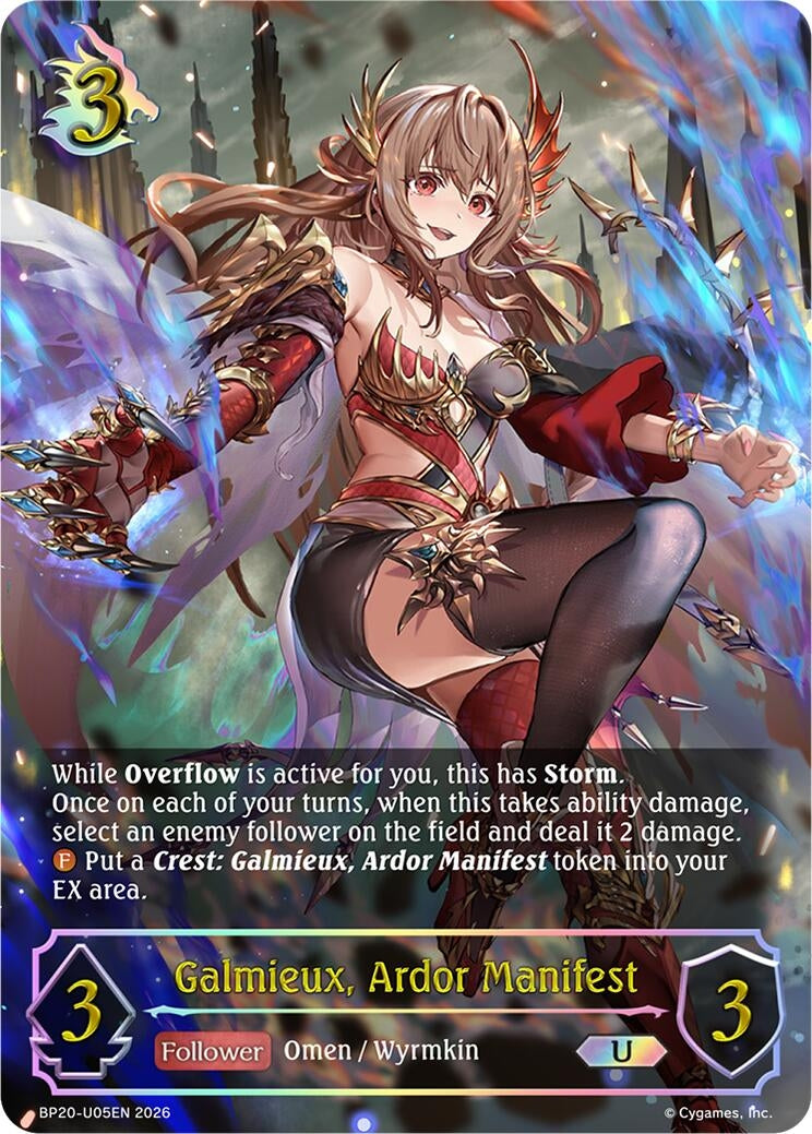 Image for Galmieux, Ardor Manifest (U) (BP20-U05EN) (BP20) - Shadowverse: Evolve