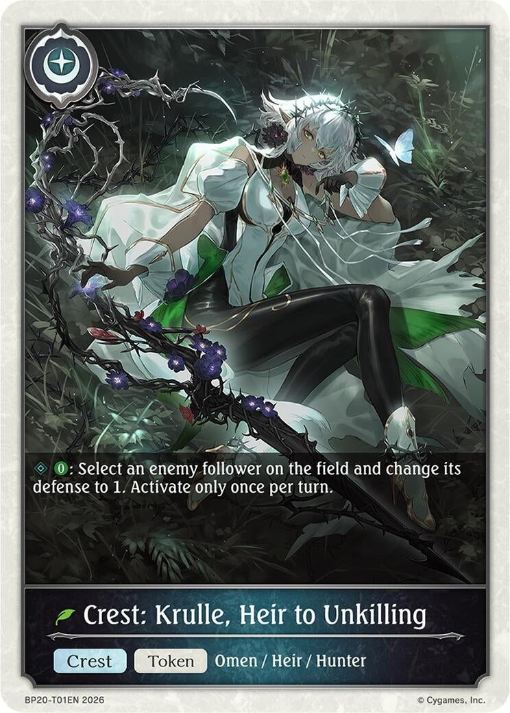 Image for Crest: Krulle, Heir to Unkilling (BP20-T01EN) (BP20) - Shadowverse: Evolve