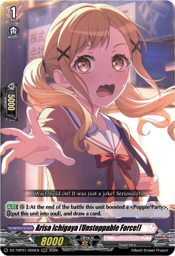Image for Arisa Ichigaya [Unstoppable Force!] - Cardfight Vanguard