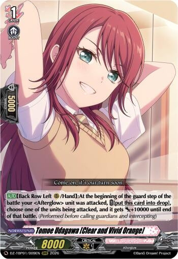 Image for Tomoe Udagawa [Clear and Vivid Orange] - Cardfight Vanguard