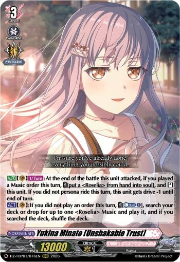 Image for Yukina Minato [Unshakable Trust] - Cardfight Vanguard