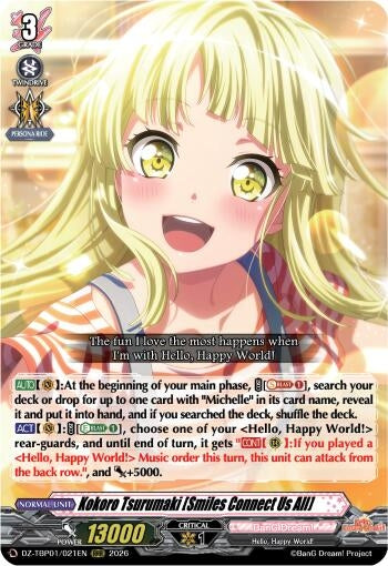 Image for Kokoro Tsurumaki [Smiles Connect Us All] - Cardfight Vanguard