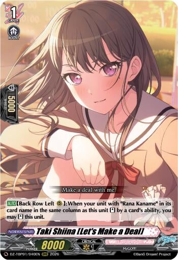 Image for Taki Shiina [Let's Make a Deal] - Cardfight Vanguard