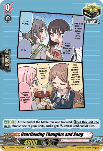 Image for Overflowing Thoughts and Song (H) - Cardfight Vanguard