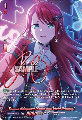 Image for Tomoe Udagawa [Clear and Vivid Orange] (GBPR+) - Cardfight Vanguard