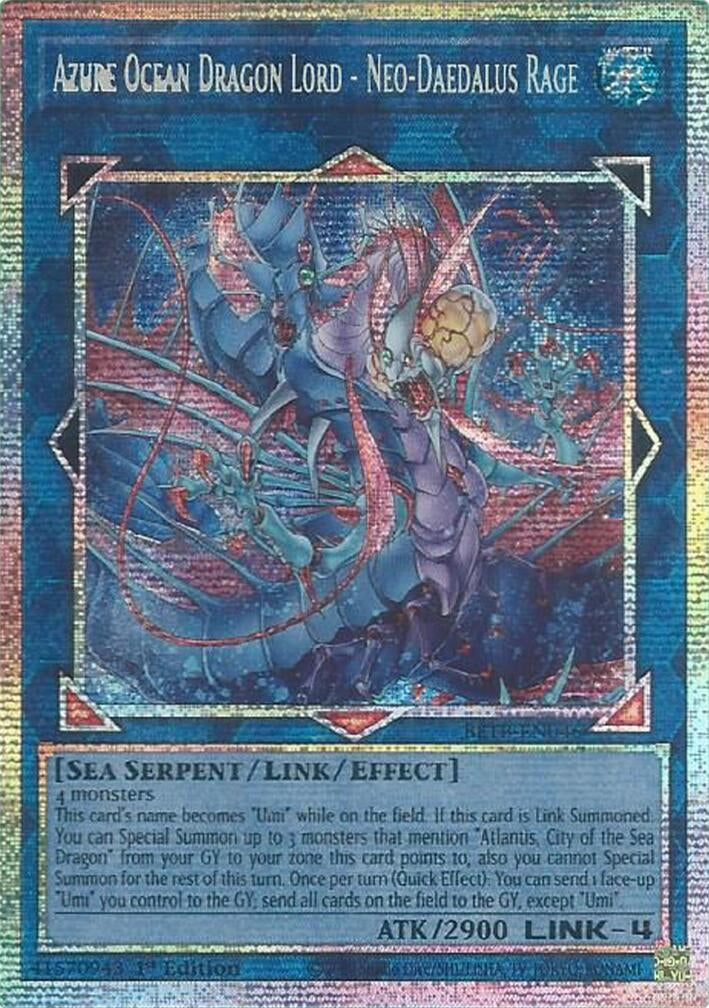 Image for Azure Ocean Dragon Lord - Neo-Daedalus Rage (Starlight Rare) (BETB-EN046) (BETB) - YuGiOh