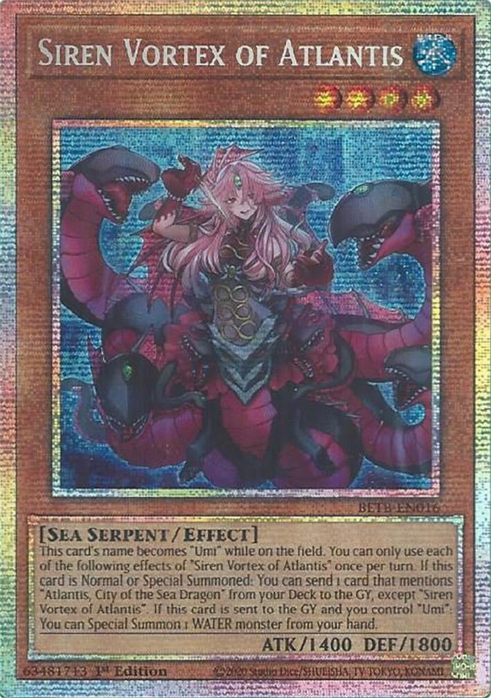Image for Siren Vortex of Atlantis (Starlight Rare) (BETB-EN016) (BETB) - YuGiOh