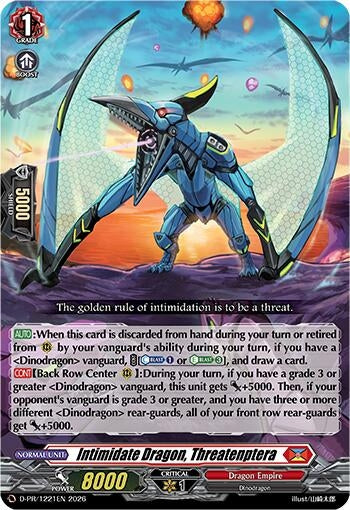 Image for Intimidate Dragon, Threatenptera (D-PR/1221EN) (BT01) - Cardfight Vanguard
