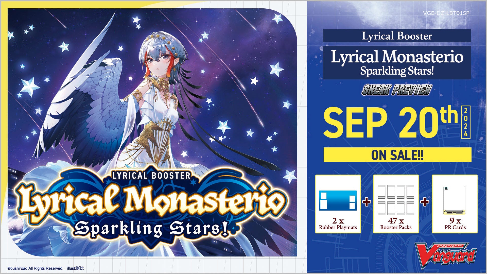 Lyrical Monasterio Sparkling Stars! Sneak Preview Kit (DZ-LBT01) (47 packs, 9 PR, and 2 playmats included)