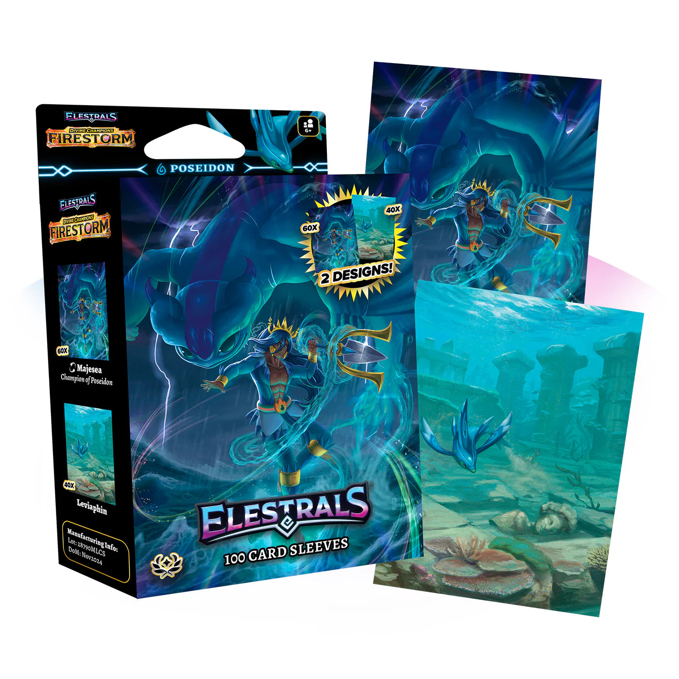 Firestorm Majesea Champion of Poseidon Card Sleeves | Elestrals