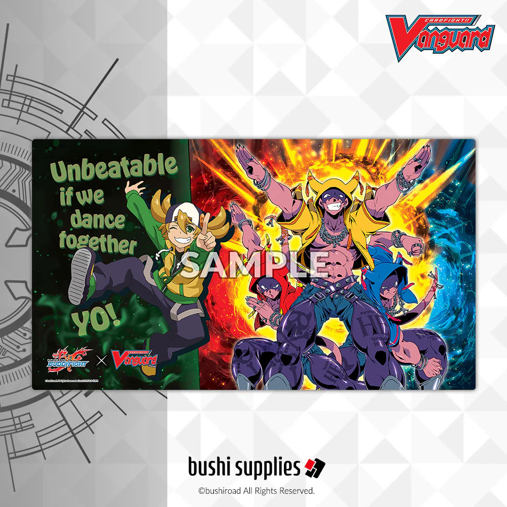 “Tetsuya & Asmodai” Rubber Playmat | Bushi Supplies (CARDFIGHT!! VANGUARD x Future Card Buddyfight)