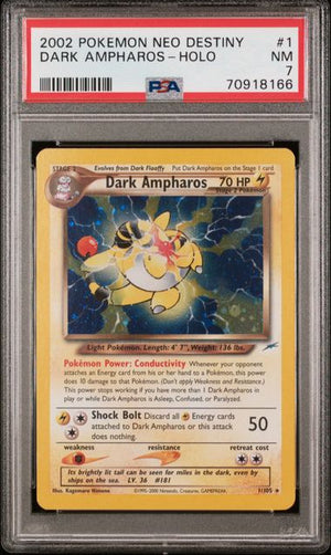 PSA 7 Dark Ampharos Holo 2002