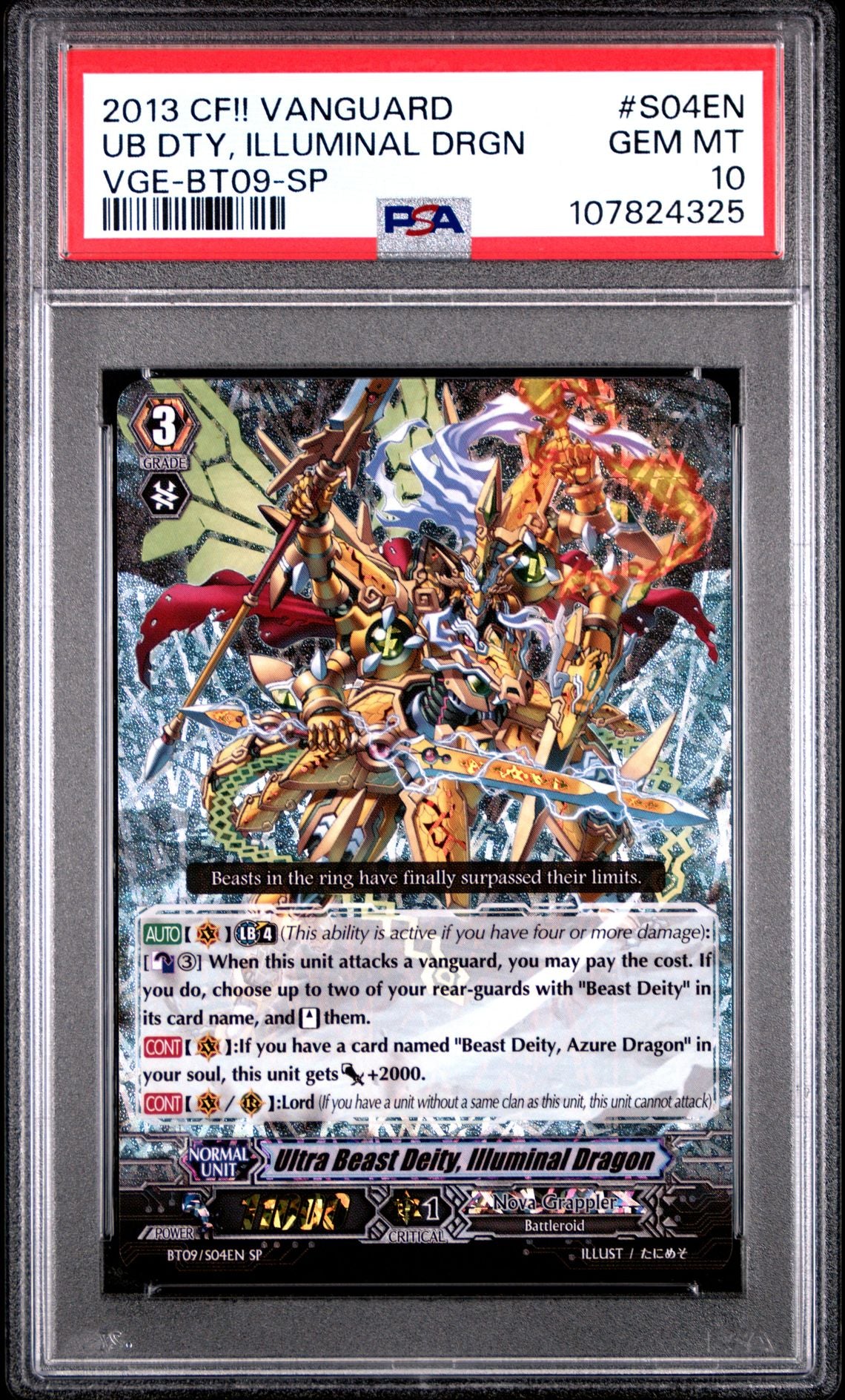 ULTRA BEAST DEITY, ILLUMINAL DRAGON (SP) PSA 10