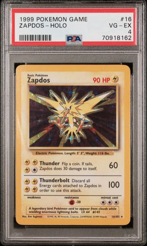 PSA 4 Zapdos 1999