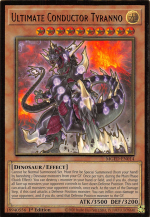 Ultimate Conductor Tyranno [MGED-EN014] Gold Rare