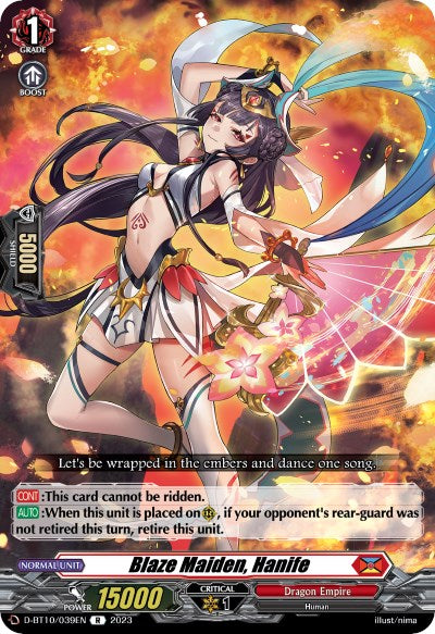 Blaze Maiden, Hanife (D-BT10/039EN) [Dragon Masquerade]