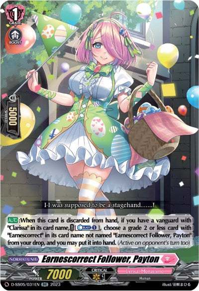 Earnescorrect Follower, Payton (D-SS05/031EN) [D-SS05: Festival Booster 2023]