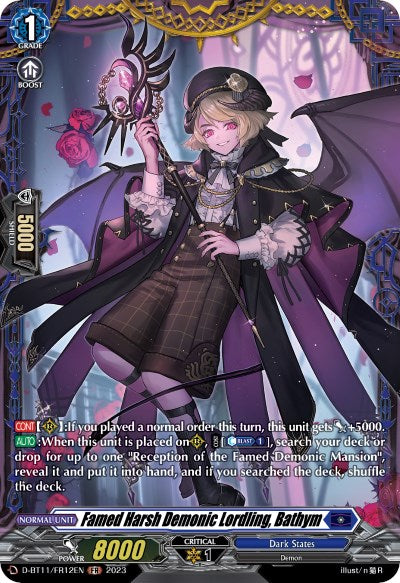 Famed Harsh Demonic Lordling, Bathym (D-BT11/FR12EN) [Clash of the Heroes]