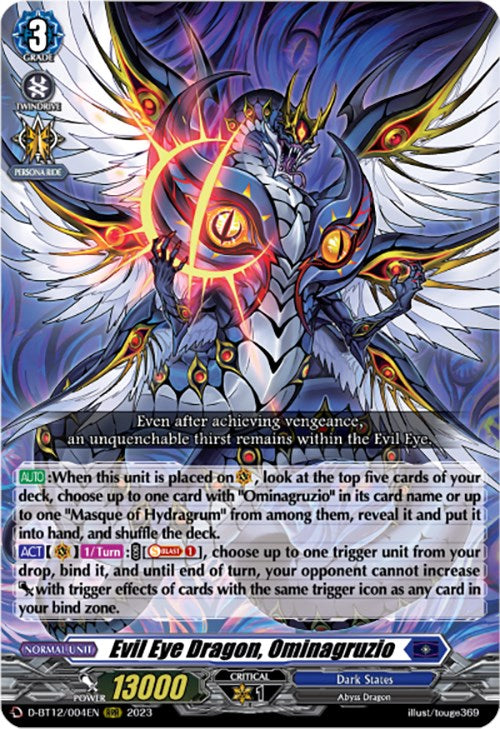 Evil Eye Dragon, Ominagruzio (D-BT12/004EN) [Evenfall Onslaught]