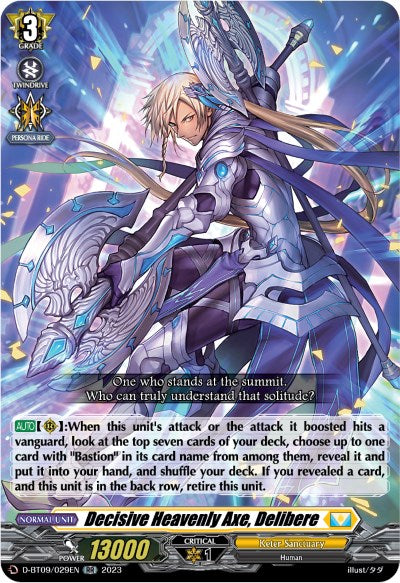 Decisive Heavenly Axe, Delibere (D-BT09/029EN) [Dragontree Invasion]