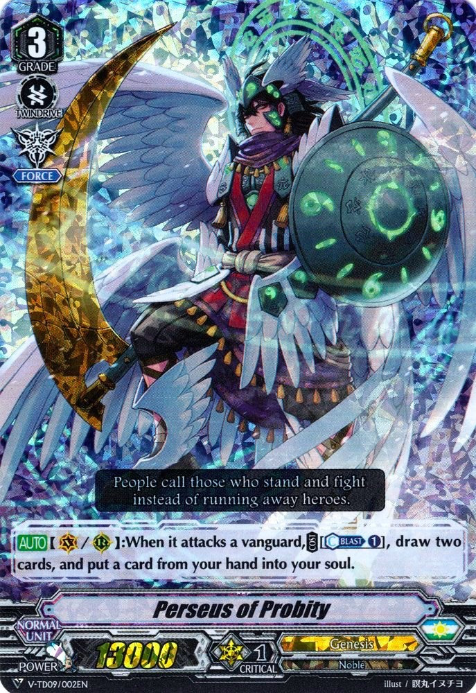 Perseus of Probity (Parallel Foil) (V-TD09/002EN) [Shinemon Nitta]