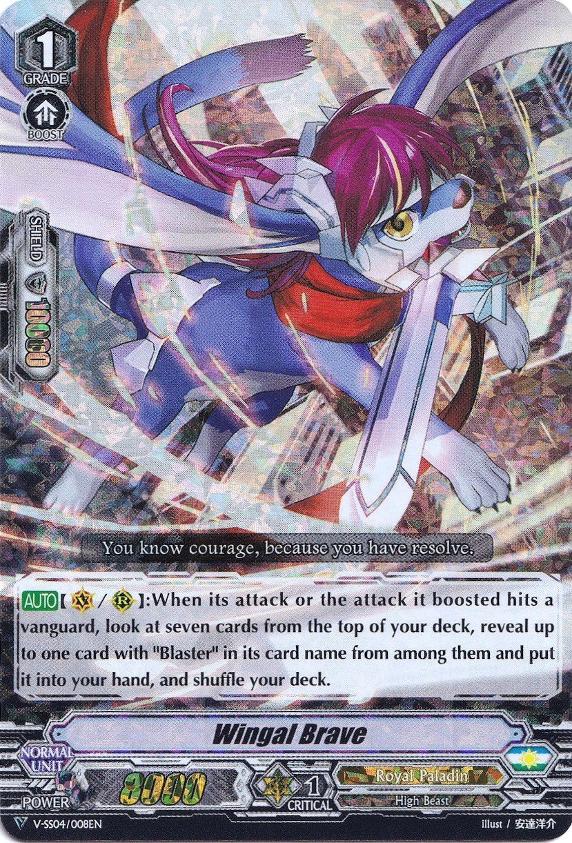 Wingal Brave (Parallel Foil) (V-SS04/008EN) [Majesty Lord Blaster ...