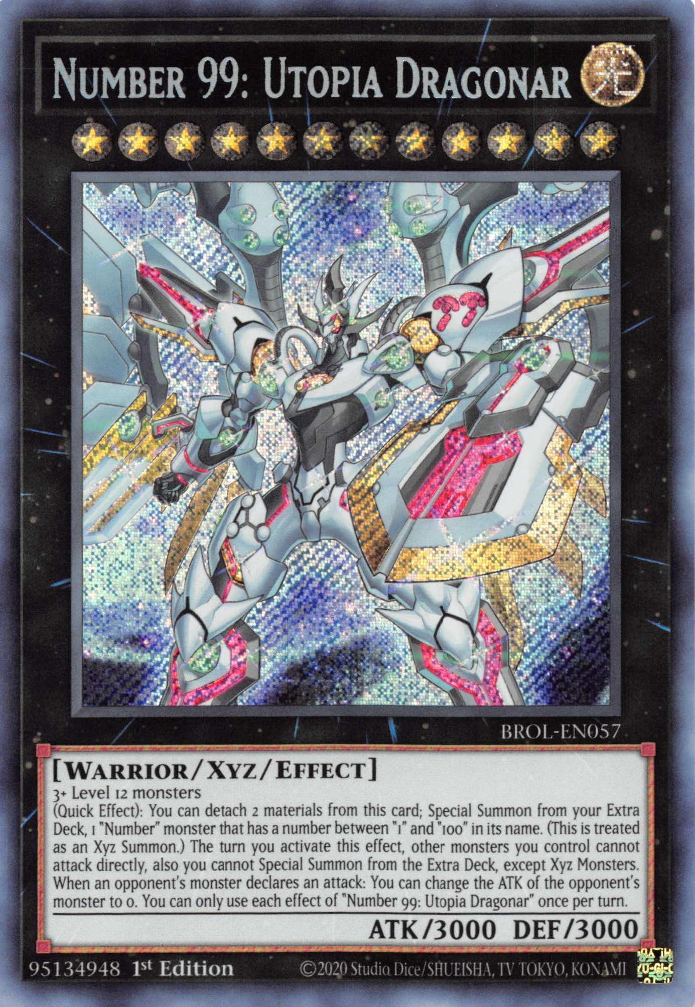 Number 99: Utopia Dragonar [BROL-EN057] Secret Rare